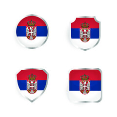 Serbia Country Badge and Label Collection