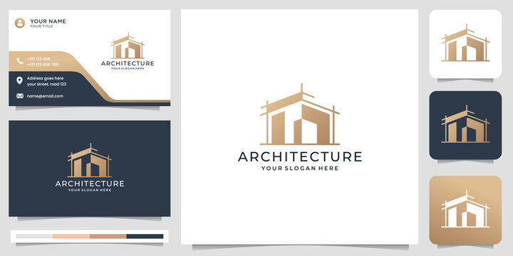 creative Architecture logo design and business card template inspiration. Premium Vector