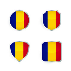 Fototapeta premium Chad Country Badge and Label Collection