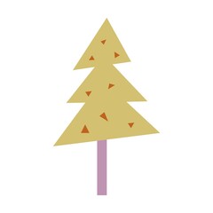 Obraz premium Tree icon vector symbol for nature, ecology and environment in a flat color illustration
