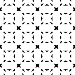 Seamless vector pattern in geometric ornamental style. Black and white pattern.
