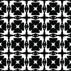 floral seamless pattern background.Geometric ornament for wallpapers and backgrounds. Black and white pattern.