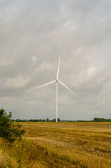 Fototapeta na wymiar wind power windmill storm sky