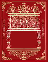 vintage frame with ornament