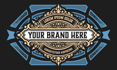 Western card with vintage style