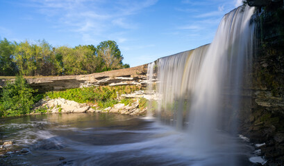 Obraz premium view of the picturesque Jagala Waterfall in northern Estonia