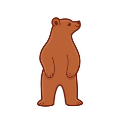 Cartoon bear, cute character for children. Vector illustration in cartoon style for abc book, poster, postcard. Animal alphabet - letter B.