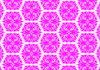 seamless pattern with pink flowers