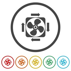 Fan ring icon isolated on white background