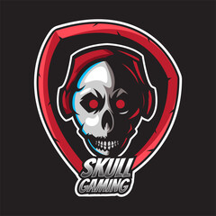 Skull logo for streamer or content creator