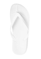 Single flip flop isolated on white, top view
