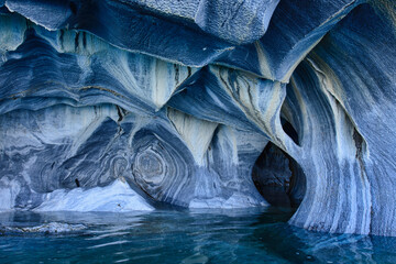 The Marble Caves (Capilla de Mármol), Rio Tranquilo, Aysen, Patagonia, Chile