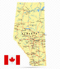 Province of Alberta Map - obrazy, fototapety, plakaty