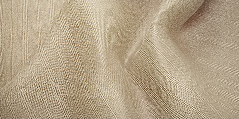 silk texture wave curtain organza fabric light beige 3d illustration