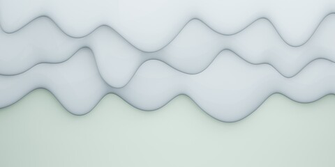 water drop shape curve background Alternately several layers of pastel colors 3D illustration
