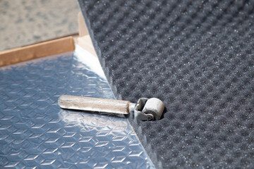 Sound insulation of the car. Installation of sound insulation material on the car.