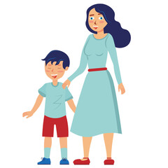 mother and sun vector. sweet vector. happy family