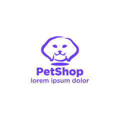 Vector logo design template for pet shops, veterinary clinics and homeless animals shelters. dog icon. badges for websites, prints or business