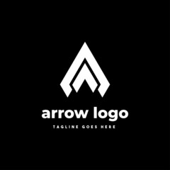 Initial Letter A Arrow with Arrowhead for Archer Archery Outdoor Apparel Gear Hunter logo design template