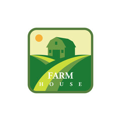 Fototapeta premium Farm house full vector logo concept