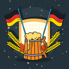 beer and germany flags