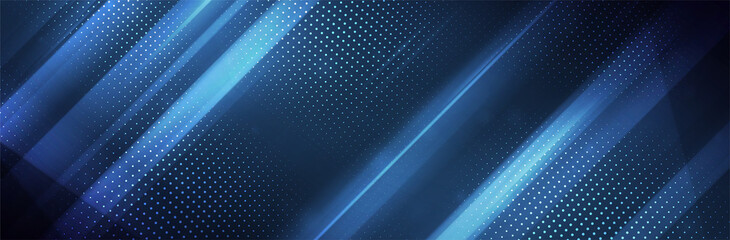 Futuristic blue background. 3d dot pattern. Technology vector illustration