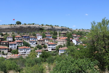 Fototapeta na wymiar Traditional ottoman houses in Safranbolu is district of Karabuk province in the black sea region of Turkey.