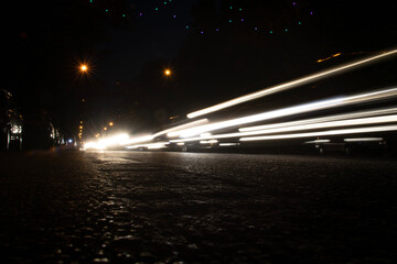 traffic in night