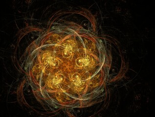 Naklejka premium Imaginatory fractal background generated Image