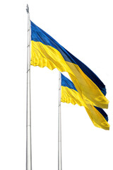 Isolated blue and yellow flag of Ukraine