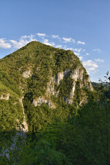 Fototapeta na wymiar HDR outdoor landscape photography of rocky mountain