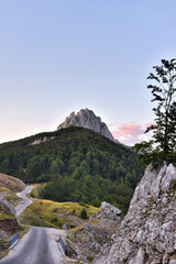 HDR outdoor landscape photography of rocky mountain