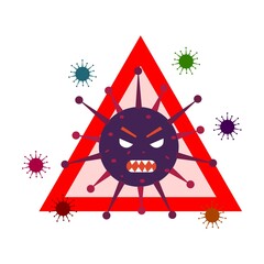 New delta corona virus, a new variant of the corona virus. vector illustration