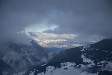 Fototapeta na wymiar Mountain landscape silvretta montafon