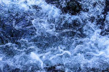 Water. Water background. Foam water. Close up. Top view.