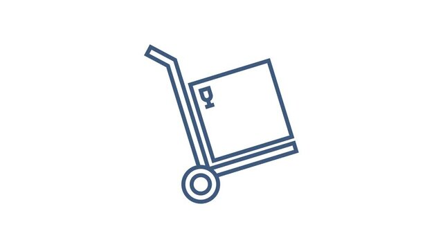 Set with delivery icon. Delivery service. Fast courier. Truck icon set. Motion graphics.