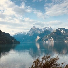 Obraz premium Swiss Alps Lake.