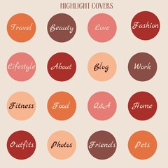 Instagram Highlights covers icons  color trend Instagram Story 2025