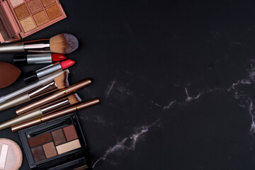 MUA makeup artist tools, brushes set rose gold