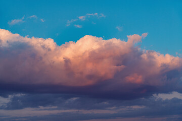 Naklejka na ściany i meble Amazing cloudscape on the sky at sunrise time.