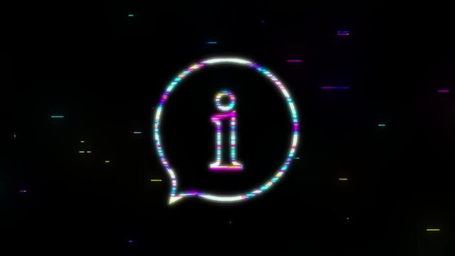 Information sign icon. Info speech bubble. Motion graphics.