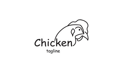 Premium vector chicken, rooster, chicken farm, fastfood, logo design template