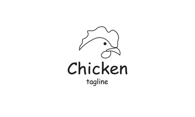 Fototapeta premium Premium vector chicken, rooster, chicken farm, fastfood, logo design template