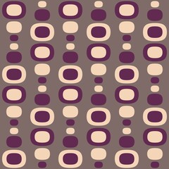 Rounded abstract seamless pattern - accent for any surfaces.
