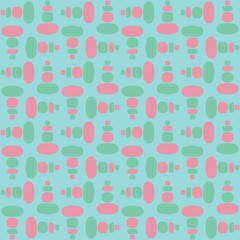 Rounded abstract seamless pattern - accent for any surfaces.