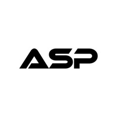 ASP letter logo design with white background in illustrator, vector logo modern alphabet font overlap style. calligraphy designs for logo, Poster, Invitation, etc.