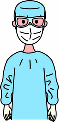 手術前の男性医師