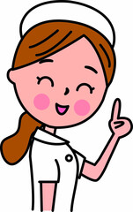 笑顔で話す看護師