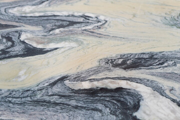 Soft focus of patterns on sandstone striped cross section background texture. Black and white genuine stone , real beach rock pattern on nature.