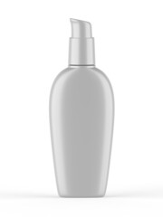 Blank cosmetic pump container bottle mockup template, 3d render illustration.